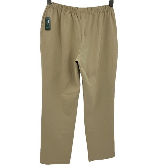 LL Bean Perfect Fit Pants, Original Tapered-Leg khaki Tan Size LP - Picture 2 of 9